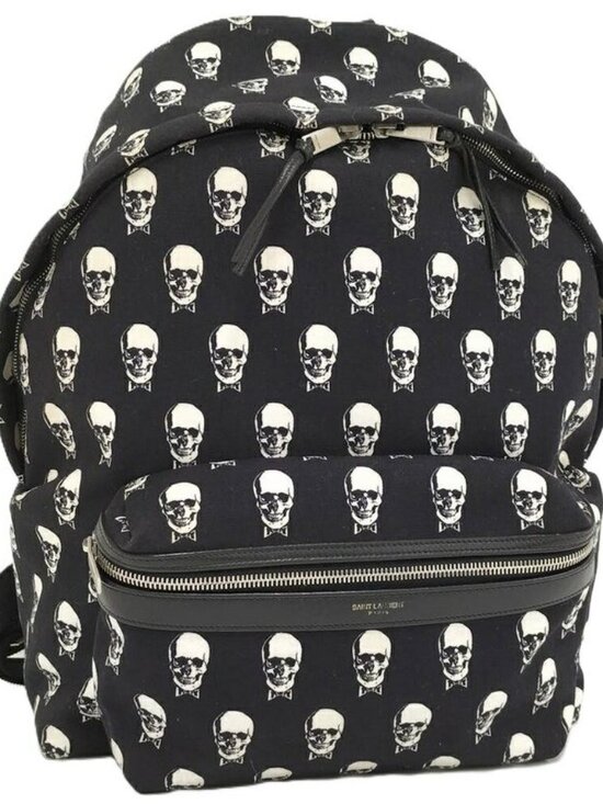 Saint Laurent Skull Backpack Canvas Black main image 4